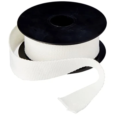 Afbeelding van Trimz Katoen Heavy Duty singelband, wit, 5m x 30mm