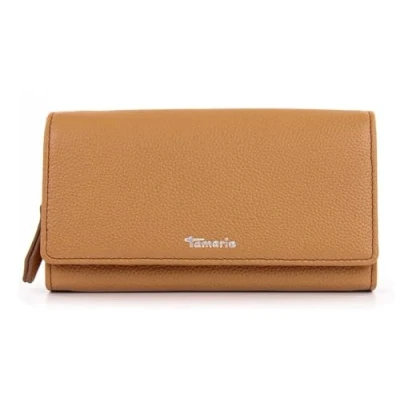 Afbeelding van Tamaris Leren Portemonnee Amanda Zip Around Wallet Papaya Lichtbruin