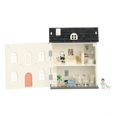 Afbeelding van Classic World Houten Vintage Poppenhuis, 36dlg.