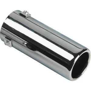 Afbeelding van AutoStyle Uitlaatsierstuk Staal/Chroom rond 60mm lengte 150mm 53 57mm aansluiting