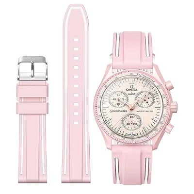 Afbeelding van Stanchev Bandje voor Omega X Swatch MoonSwatch/Rolex Horloge/SEIKO Horloge 20 mm Snelsluiting Moonswatch Speedmaster Horlogebandje Vervanging Zacht Silicone
