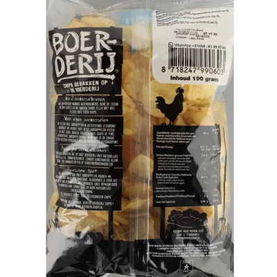 Afbeelding van 6x Boerderij Chips Zeezout 190 gr
