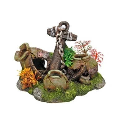 Afbeelding van Nobby Potten en anker aquariumornamenten, 16 x 14 11,5 cm