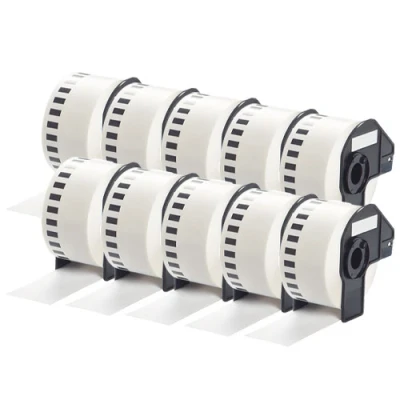 Afbeelding van Huismerk 10x Brother DK 22225 compatible labels, 38 mm x 30,48 m