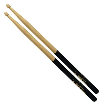 Afbeelding van Zildjian 7A Sticks zwart DIP, Wood Tip Hickory, Natural Finish Drumsticks