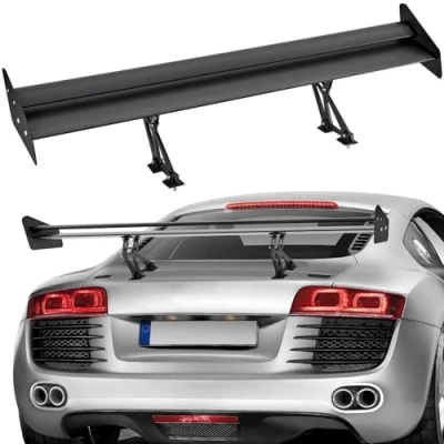 Afbeelding van VEVOR GT Wing Car Spoiler, 53 inch universele spoiler met dubbeldek, verstelbaar lichtgewicht aluminium, auto achterspoiler vleugel, racesspoiler BGW/JDM Drift zwart