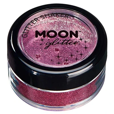 Afbeelding van Moon glitter Fijne schudders (pailletten maan), 100% cosmetische voor gezicht, lichaam, nagels, haar en lippen, 5 g, roze