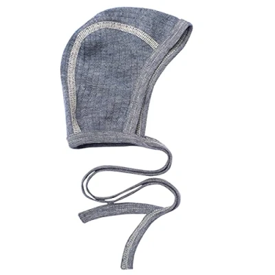 Afbeelding van Cosilana, Babymuts/muts, 45% KBA katoen, 35% kbT wol, 20% zijde, marineblauw, gemêleerd, 62/68 cm