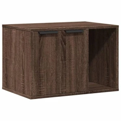 Afbeelding van vidaXL Kattenbakkast 60x40x40 cm bewerkt hout bruin eikenkleurig