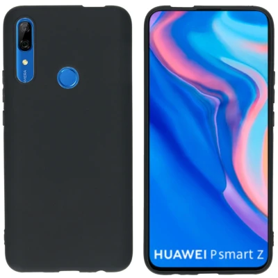 Afbeelding van Huawei P Smart Z Hoesje Siliconen en TPU (zacht) iMoshion Softcase/Backcover Zwart Telefoonhoesje