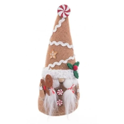 Afbeelding van Bigbuy Christmas Kerstversiering Beige Multicolour Zand Weefsel Meisje 8 X 6 19,5 Cm