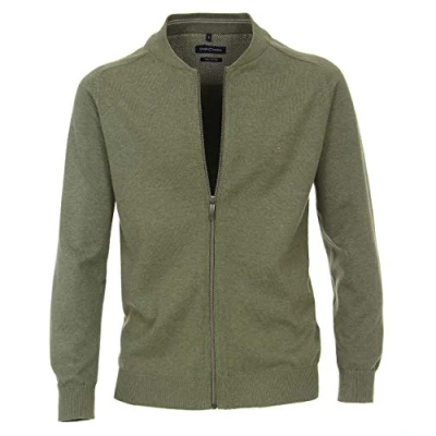 Afbeelding van Casa Moda Vest Zip Groen maat XXL Heren met Regular fit Pasvorm Katoen Suitable Herenkleding