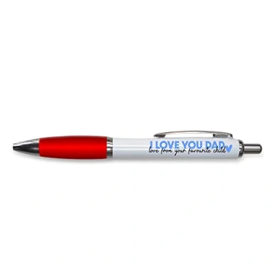 Afbeelding van Tongue in Peach Grappige nieuwigheid Push Pen Gift Balpennen I Love You Dad grap Stationair ROOD PP147