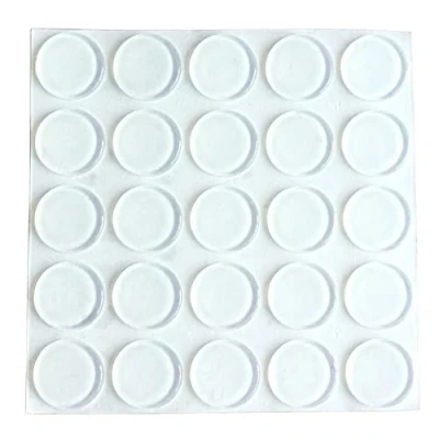 Afbeelding van Elastische buffer transparant rond diameter 20 mm x dikte 2 mm, meubelbuffer rubberen voetjes zelfklevend, beschermbuffer aanslagdempers 25 stuks siliconen buffers