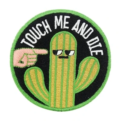 Afbeelding van Finally Home Velcro Patch Touch me and die patches klittenband grappig, honden klittenbandpatch, cactus spreuk patch, grappige badge, klittenbandpatches