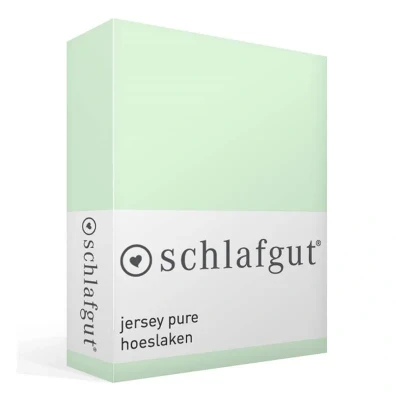 Afbeelding van Schlafgut Jersey Pure hoeslaken 1 persoons (90/100x190/220 cm) Groen