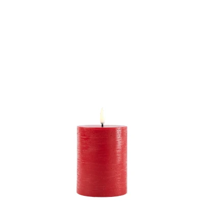 Afbeelding van Uyuni Led Rustieke Kaars Rood 7,8x10cm