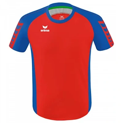 Afbeelding van Six Wings shirt rood/new royal / 140