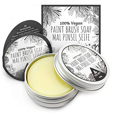 Afbeelding van Tritart Penseelreiniger voor acrylverf en aquarelverf Kunstenaar Zeep 40 g Vegan Borstelzeep Kunstenaars Acryl Borstel Palet Soap