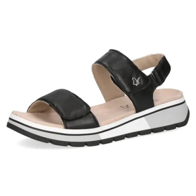 Afbeelding van Caprice Sandalen met sleehak, Dames, Maat: 37, Black softnap Schoenen