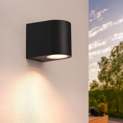 Afbeelding van Ledvion Wandlamp, LED Lamp, Buitenlamp, Buitenverlichting, Tuinverlichting, Gevel Verlichting, Sacramento, Zwarte GU10 fitting