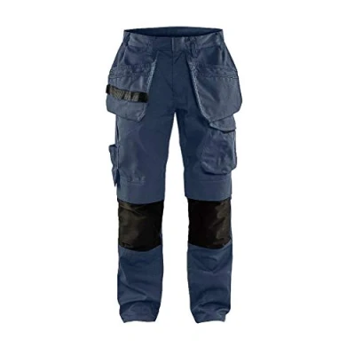 Afbeelding van Blaklader Service werkbroek met stretch en spijkerzakken 1496 1330 Donker marineblauw/Zwart D108