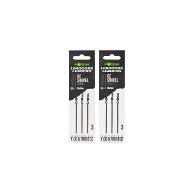 Afbeelding van Korda Kable Leadcore Leader QC Swivel 50cm Kleur : Weed