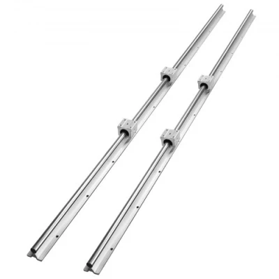 Afbeelding van VEVOR Lineaire Geleiding geleider rail 2 stuks SBR20 1500mm koolstofstaal aluminium geleiderail SBR20UU glijblokken