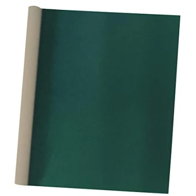 Afbeelding van Zelfklevende fluwelen strop achterkant papier voering voor sieraden lade ambachtelijke stof pellen en plakken zwart, zachte doe het zelf 17,75 x 117,5 inch (groen)