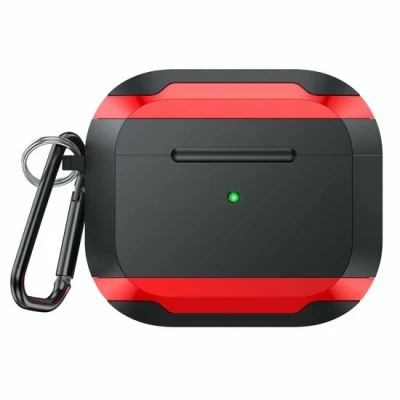Afbeelding van AirPods 3 hoesje TPU Anti fall series Zwart / Rood Optimale bescherming voor jouw