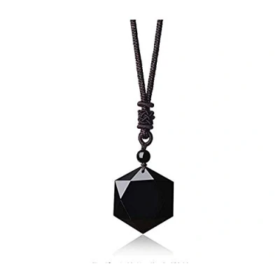Afbeelding van hanger van edelstenen, stenen amulet, ketting hexagram David ster Kristal, edelstenen