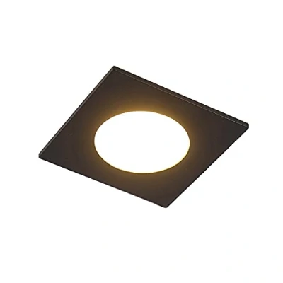 Afbeelding van QAZQA Moderne inbouwspot zwart incl. LED 3 staps dimbaar IP65 Simply