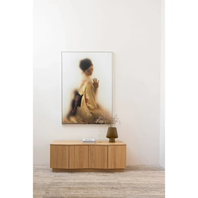 Afbeelding van Woood Zuma TV Meubel Eiken Transparant 133cm