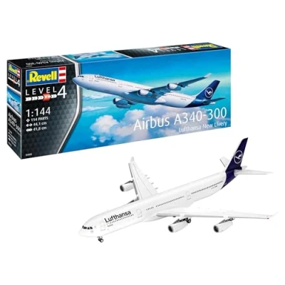Afbeelding van Revell 03803 A340 300 Lufthansa New Livery Vliegtuig (bouwpakket) 1:144