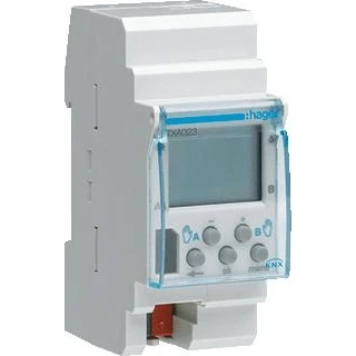 Afbeelding van Hager knx digitale schakelklok 2 kanaals met dcf optie txa023