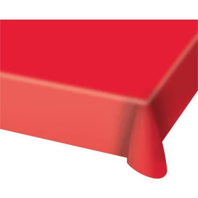 Afbeelding van Tafelkleed van plastic rood 130 x 180 cm Feesttafelkleden