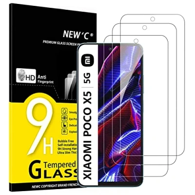 Afbeelding van NEW&#039;C 3 Stuks, Screen Protector voor Xiaomi Poco X5 5G (6.67 Inch), Gehard Glass Schermbeschermer Film 0.33 mm ultra transparant, resistent