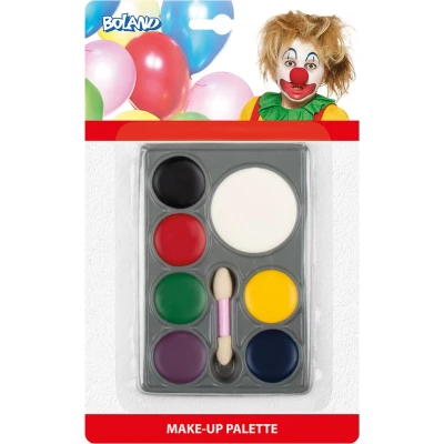 Afbeelding van Schmink palet clown 7 delig