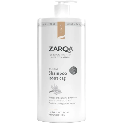 Afbeelding van Zarqa Shampoo Sensitive Iedere Dag 6 x 500 ml Voordeelverpakking