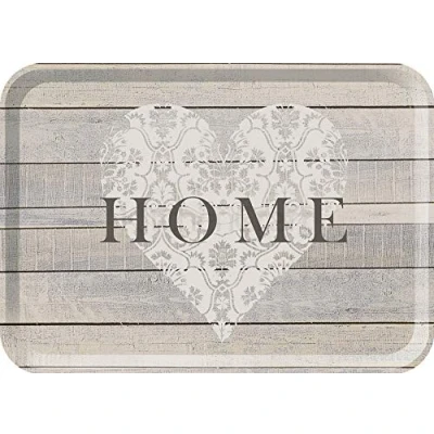Afbeelding van Keuken Craft Creative Tops Everyday Home Tray, groot dienblad, mooi bedrukte serveerschaal, decoratief dienblad voor ontbijt brunch koffie, houtlook plastic, 38,5 cm x 27,5 cm, grijs