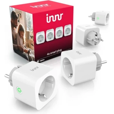 Afbeelding van Innr Slimme Stekker met Energiemeter Smart Plug Zigbee Geschikt voor Alexa, Google Home en SmartThings 4 Pack
