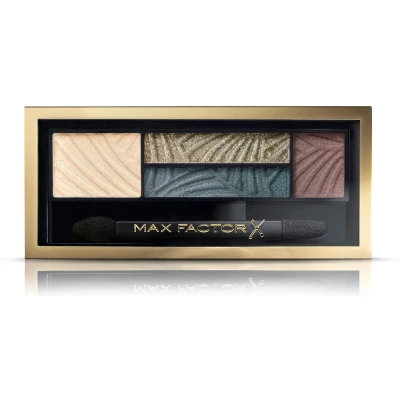 Afbeelding van Max Factor Smokey Eye Drama Kit Magnetic Jades 05 Oogschaduwpalet met 4 neutrale en groene tinten matte glinsterende afwerking, flatteert blauwe ogen