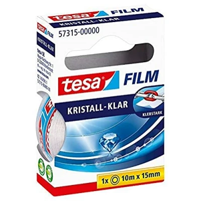 Afbeelding van tesa film kristalhelder zeer transparant, verouderingsbestendig plakband met sterke hechting 10 m x 15 mm
