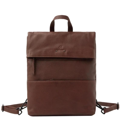 Afbeelding van dR Amsterdam Tampa Rugzak III brown Damestas Leren tas