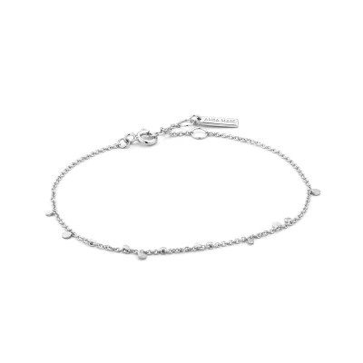 Afbeelding van Ania Haie dames Geometry Mixed Discs armband M van zilver
