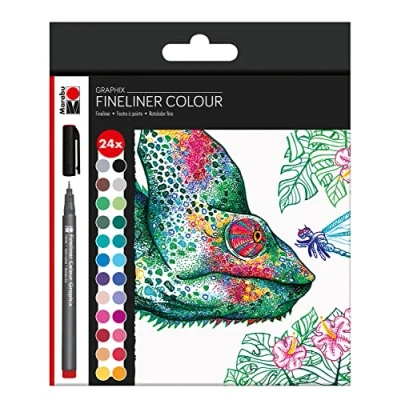 Afbeelding van Marabu, zz3_ARCHIV_Pen_to_pen, Fineliner Graphix Hypnotize 0,5 mm, 24 stuks (Zwart, 24 x)