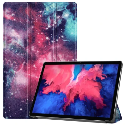 Afbeelding van Lenovo Tab P11 Hoes: iMoshion Design Trifold Bookcase Space Kunstleder Tablet Hoezen