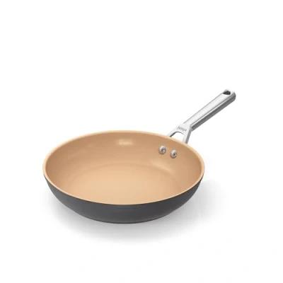 Afbeelding van Ninja Extended Life Keramische koekenpan, 24 cm, antiaanbaklaag (geen PFA&#039;s, PFOA&#039;s, lood of cadmium), geschikt voor inductie, roestvrijstalen handgreep, ovenbestendig tot 285 C, terracotta en grijs,