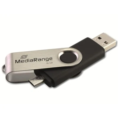 Afbeelding van MediaRange 2 in 1 OTG USB stick &amp; microUSB 2.0 16 GB ideaal voor Tablets smartphones!