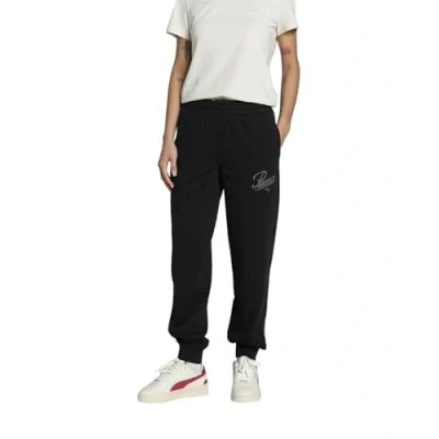 Afbeelding van Puma ESS Script Comfort Jogging Trainingsbroek, Dames, Maat: Small, Black